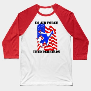 USAF Thunderbirds F-16 Falcon Baseball T-Shirt